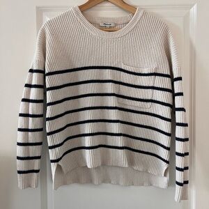 Madewell Ribbed Striped Crew Neck Sweater